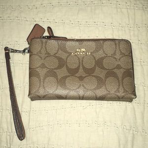 Double Zip COACH Wristlet